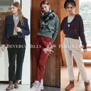 [하프클럽/비버리힐즈폴로클럽]여성  코튼 브러쉬 베이비 코듀로이 팬츠 3종