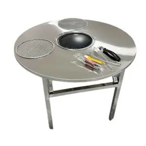 고기집 테이블 숯불 화로 원형 스텐 불판 업소용