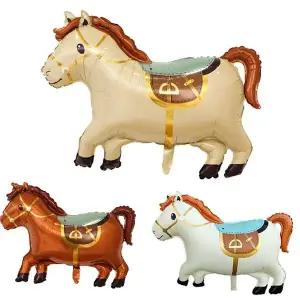 말 모양 은박풍선 동물 캐릭터 카우보이 테마 농장 파티 생일 축제 개막 행사