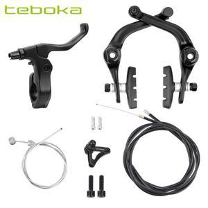 테보카 BMX 자전거 후방 브레이크 세트 알루미늄 합금 우측 레버 케이블 및 패드 포함 림 U