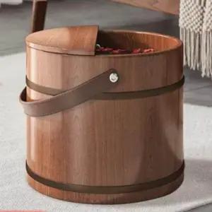 족욕통 족탕기 족욕기 전통발마사지 바구니 바스켓 폴딩 가정용 물통 향나무