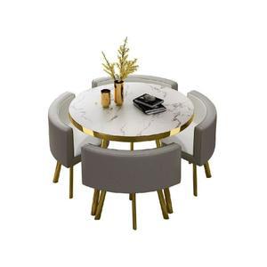 샤크팡 테이블 식탁 4인용 발코니 인용 식탁세트 세트 까페 원형