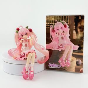 호환상품 핫한 하츠네 미쿠 애니메이션 피규어 핑크 드레스 사쿠라 2026 버전 PVC 모델 액션 토이 체리 블