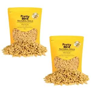 프리티버드 네츄럴 골드 미디움 펠렛 500g 2개 유산균 앵무새 사료