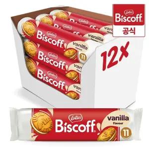 로투스 비스코프 샌드 바닐라 110g 12개 / 커피과자 크림샌드 수입 과자 대용량 크래커