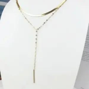 두줄 체인 세트 롱목걸이 스네이크 써지컬스틸 목걸이 써지컬악세사리 정장목걸이