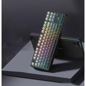 RICCKS RS8 텐키리스 87키 무선 릭스 + 태극축(4000mAh) 키보드 블랙 측각 기계식