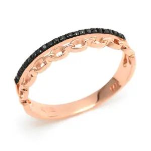 18K 두줄 서클체인 레이어드 블랙 반지 SRS29674