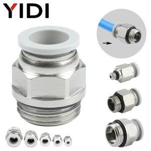 G 스레드 공압 수 PC 에어 호스 피팅 파이프 피팅 퀵 커넥터 세트 G1 8 G1 4mm 6mm 8mm 10mm 12mm 5 개 10