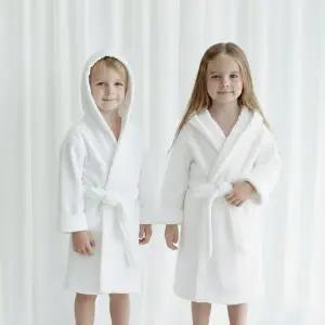 [엔비키즈] 아동 극세사 샤워가운 화이트 키즈 사계절 목욕가운