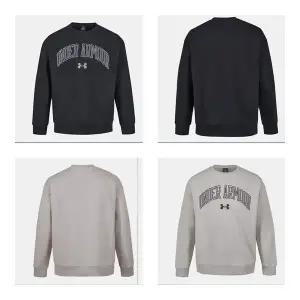 [언더아머](대전신세계)6014353 블랙 그레이 2컬러 APAC HWT 테리 크루 맨투맨 티셔츠