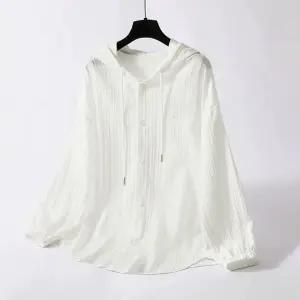 여름 여름옷 카디건 여성 코트 얇은 셔츠 후드형 롱 비치웨어