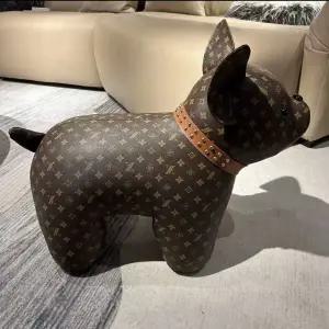 불독 스툴 강아지 귀여운 인테리어 카페 블랙 소품 장식