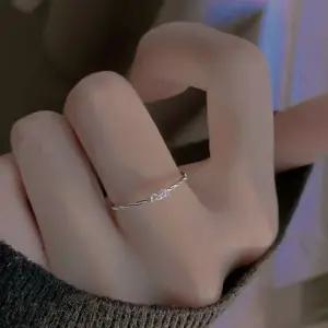 웨이브 디자인 실버 더블 큐빅 반지 슬리브형 여성용 링세트 ringset 링반지 ring 레이어드링