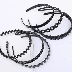 클래식 플라스틱 머리띠 귀 안아픈 머리 단발 빗살 얇은 머리카락 남자 여자 헤어밴드 편한 수면 헤어띠