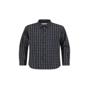 NEF4WC1622 NV 스탠다드 핏 플란넬 체크 패턴 남방형 셔츠