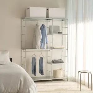 심플먼트 [무료설치]알렉사 타스카 스테인리스 모듈 선반 드레스룸 행거