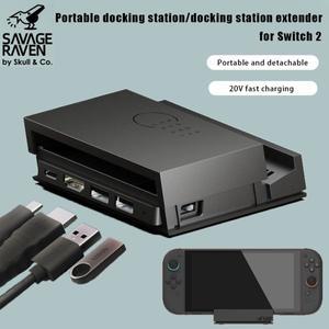 [호환품]스컬앤코. 점프게이트 독 닌텐도 호환 스위치 호환 2 콘솔용 휴대용 스탠드 USB C 허브 도킹 스테
