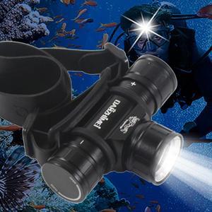 5000LM 고전력 LED 다이빙 전조등 IPX8 방수 80M 수중 가용 헤드라이트 21700 충전 랜턴