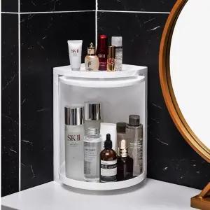 코너 회전 수납함 양념통 책상 화장품 정리 활용 공간 회전 선반 욕실 코너 대 주방 품 화장 수납함