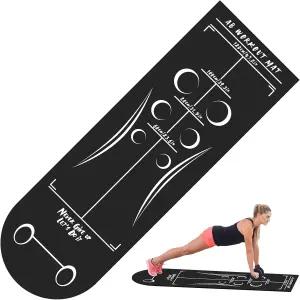 넬로모 복근 운동 매트 고무 미끄럼 방지 롤러 71인치 X 23.6인치 헤비 필수