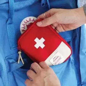 [셀러에이드]응급 지퍼 약품 파우치 휴대용 비상약 케이스