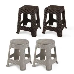 국산 튼튼한 편의점 행사 테라스 의자 스툴 2P 편의점의자 낮은의자