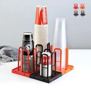 종이컵 디스펜서 수거함 카페 거치대 정리대