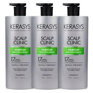케라시스 샴푸 대용량 750ml 3개 두피클리닉 비듬 지성 쿨링 샴푸
