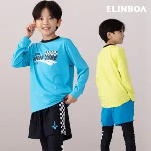 26 엘인보아 키즈 주니어 루즈핏 래쉬가드 세트 초등 남아 여아 수영복 상하 국내생산