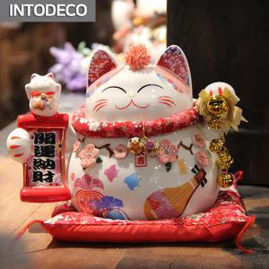 인투데코 사랑스런 핑크빛 벚꽃 마네키네코 고양이저금통 86880