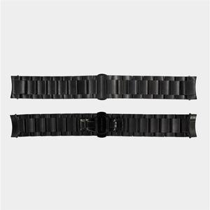 [쉔부르노]갤럭시워치 전용 메탈 날개형 무광 블랙 스트랩 22mm