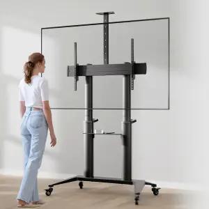 이동식TV거치대 55-100인치 LG 삼성 호환 티비 받침대 브라켓 75인치 85인치 대형