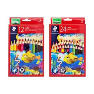 스테들러 루나 점보 코끼리 굵은 색연필 12색 24색 연필깎이 포함