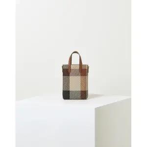 [롯데백화점]닥스 액세서리 [HOUSE CHECK MAX] 브라운 로고장식 가죽 미니크로스백 DCWA2F501W2