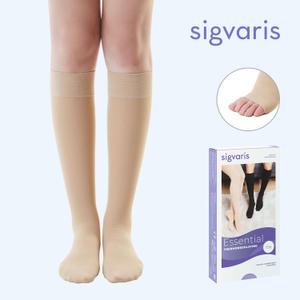시그바리스 코튼 압박단계 2단계 의료용 압박스타킹 무릎형 스킨 발가락 열림형