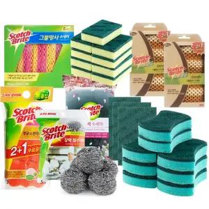 3M 수세미 다목적 항균 망사 옥수수 스폰지 철 수세미/ 스카치브라이트