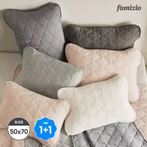 사계절 밴딩 누빔 베개커버 양면패드 50x70 2개