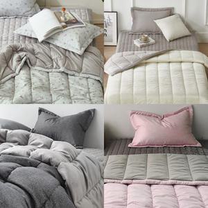 국내산 겨울 이불 포근한 극세사 차렵이불 패드 베개커버