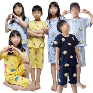 아동 피치 반팔 잠옷 상 하 세트 곰돌이 실내복 홈웨어 파자마 상하복 사방스판 키즈 반팔 여름