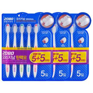 애경 2080 덴탈크리닉 오리지날 칫솔 30입 (탄력모)