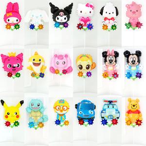 캐릭터 바람개비 풍선 10개입 하츄핑 산리오 피카츄 아기상어 뽀로로 타요