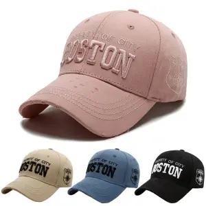 보스턴 캡모자/정밀 자수/바이저 빈티지 미니 스크래치/남성 여성 패션 캐쥬얼 야구모자/여행 베이스 볼캡