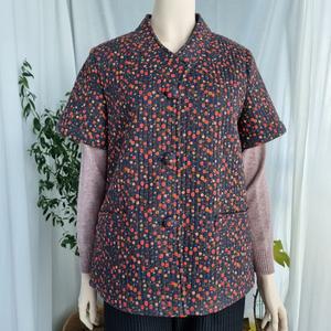 [오는정패션] 국산 할머니 엄마 조끼 간절기 면 누빔 반팔조끼 70대80대 옷선물