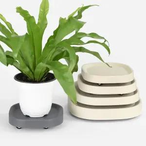 모던 이동식 정사각 받침대 화분받침 바퀴형