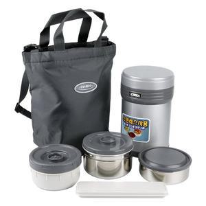 코스모스 으뜸도시락 WJ-385 스텐 보온 도시락통 가방 직장인 수능 일체형 런치박스 수저 밥통