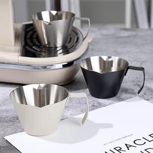 칼딘 대용량 벨크리머 눈금 계량 더블스파웃 스테인리스 에스프레소 샷잔 110ml