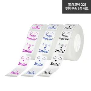 HPRT 모에모에 라벨프린터 라벨용지 투명 연속라벨지 3종