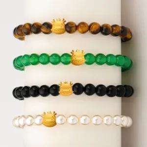 [한국금다이아몬드] 순금 금팔찌 용 원석 팔찌 4종 택1 24K 1g