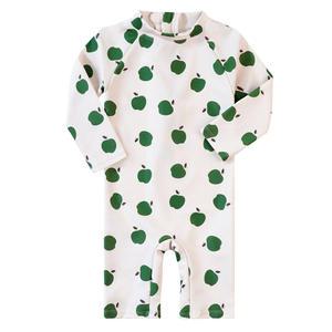 유아 베이비 남아 아기 물놀이 전신 수영복 애플 그린 우주복 래쉬가드